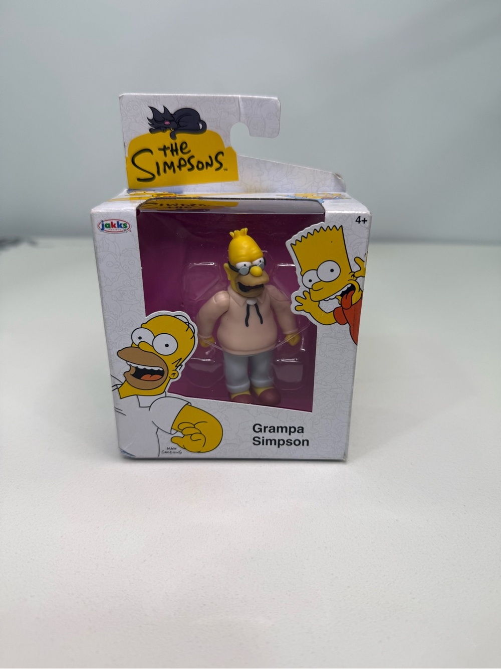 NEW, The Simpsons GRAMPA SIMPSON Jakks Pacific Action Figure 2.5” WAVE 3